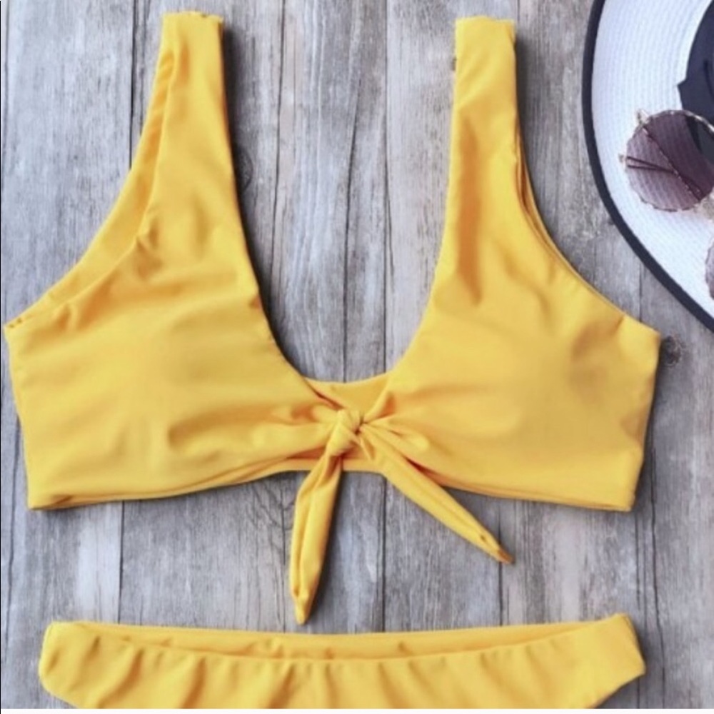 Zaful yellow bikini top